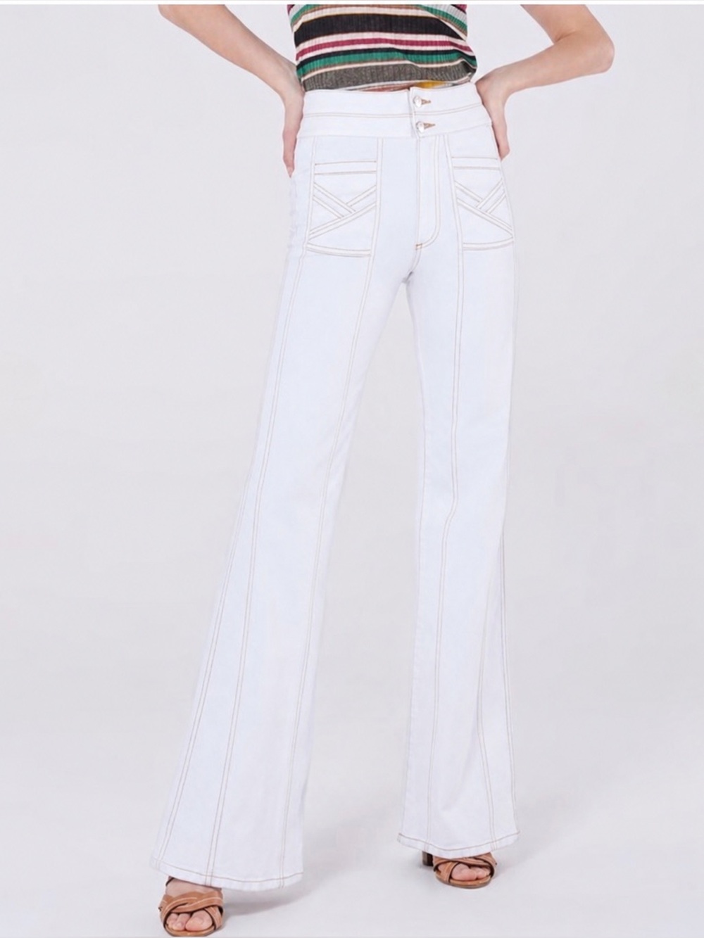 VERONICA BEARD Farrah Wide Leg Jean in Belize